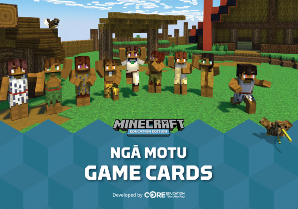 Ngā Motu Minecraft Education game cards