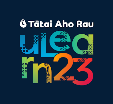 uLearn23 Logo stacked on dark blue background 72dpi